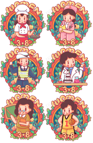 妇女女王节妇女节职业女性,免抠元素