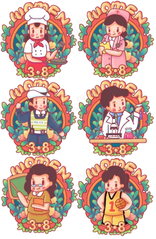 妇女女王节妇女节职业女性,免抠元素