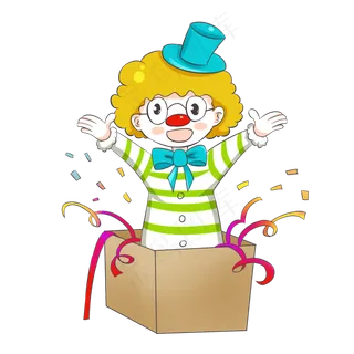 愚人节开箱卡通庆祝小丑