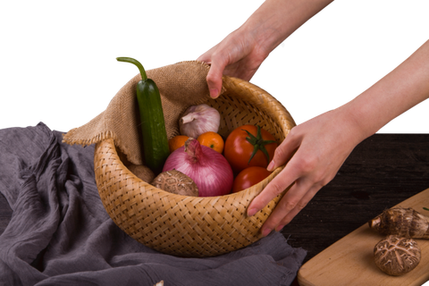 蔬菜水果篮子桌布实物