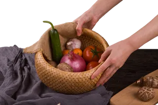 蔬菜水果篮子桌布实物