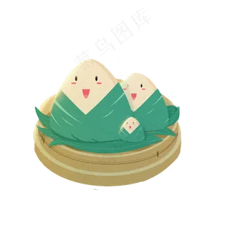 可爱的一家三口粽