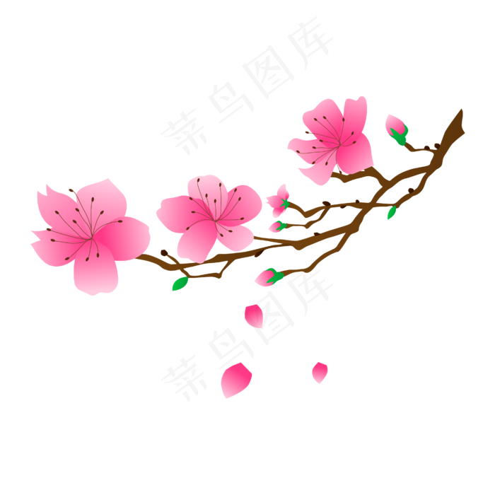 矢量免扣卡通花朵