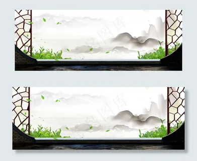 茶叶门框文艺古风banner