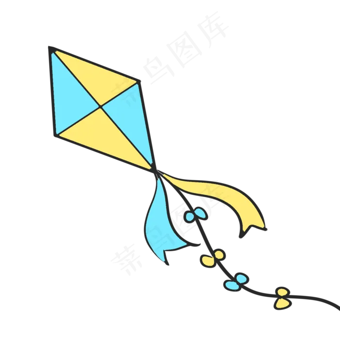 卡通儿童传统菱形风筝(2000X2000(DPI:299))psd模版下载