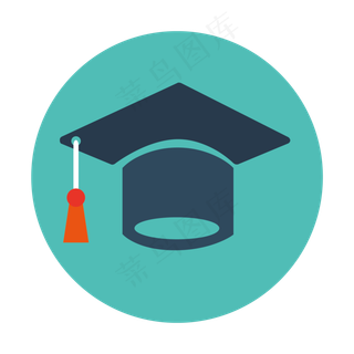 卡通硕士帽图标