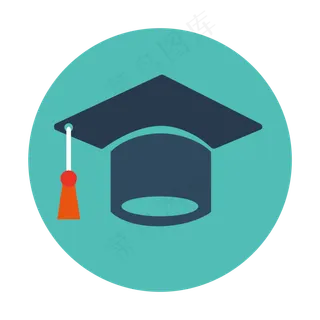 卡通硕士帽图标