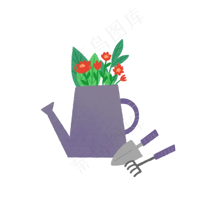 手绘可爱园艺工具(1200X1200(DPI:300))psd模版下载