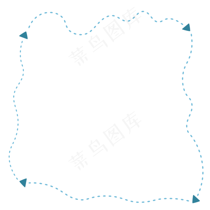 简约蓝色边框标题框箭头框