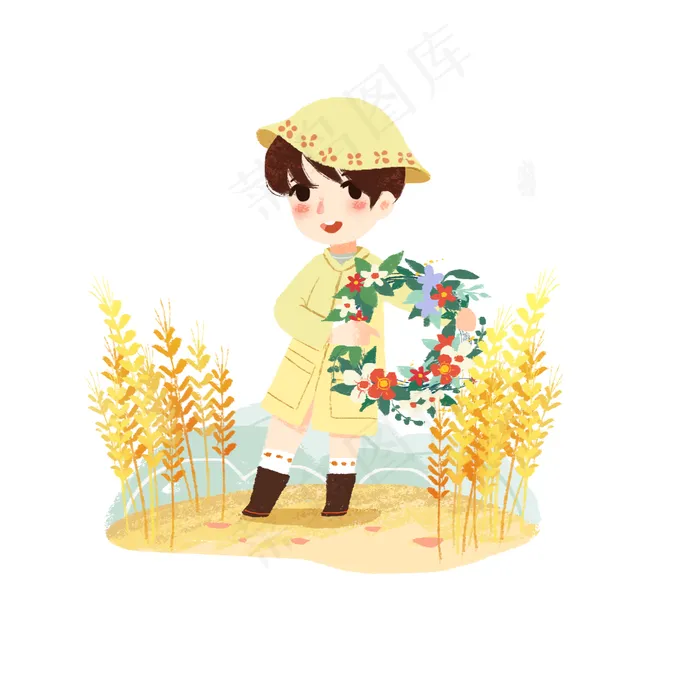芒种送花神(2000X2000(DPI:300))psd模版下载