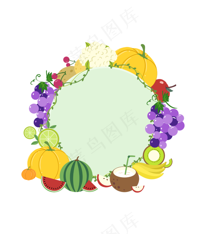 水果美食边框