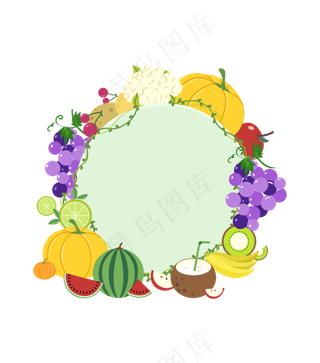 水果美食边框