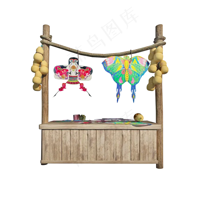立体集市摊位(2000X2000(DPI:300))psd模版下载