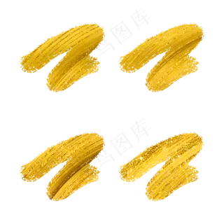 彩色金粉笔刷,免抠元素
