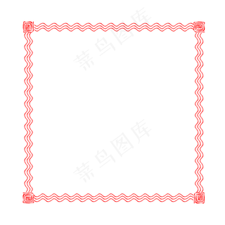 喜庆春节吉祥如意新年边框,免抠元素