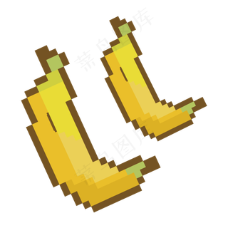 像素风复古风水果系列香蕉