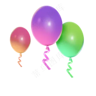 紫色气球素材元素