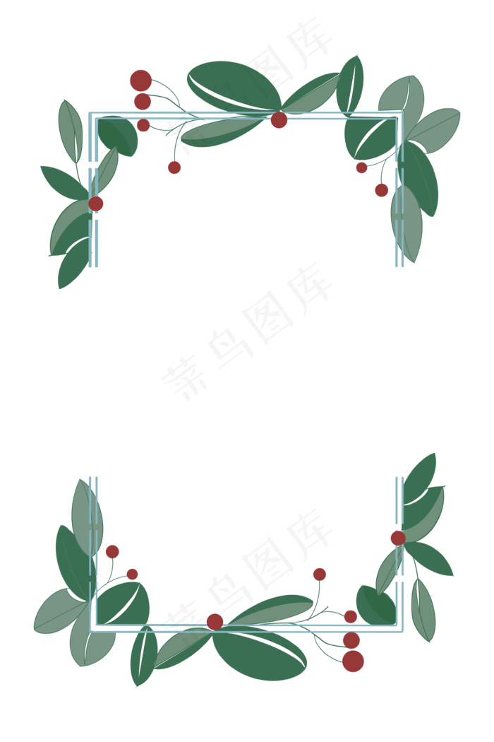 绿色植物艺术边框纹理(3545X5315(DPI:300))psd模版下载