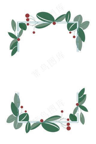 绿色植物艺术边框纹理