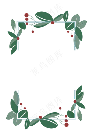 绿色植物艺术边框纹理