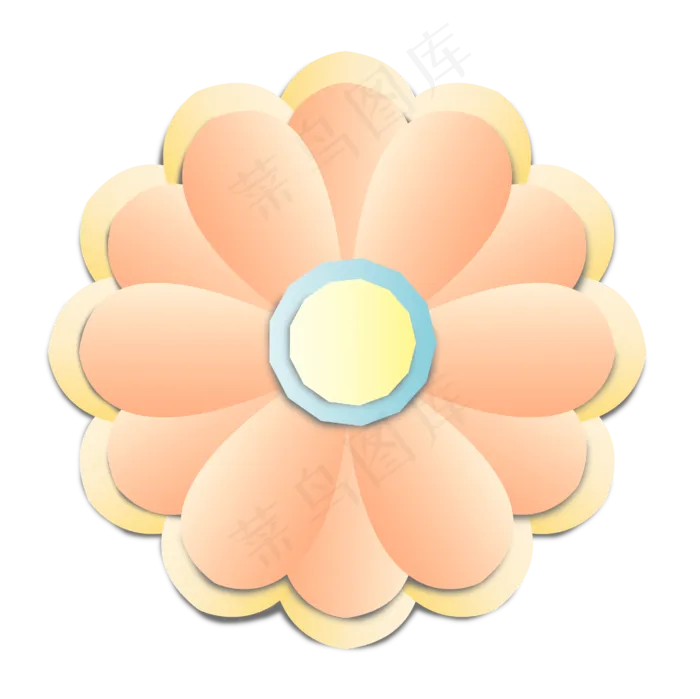 粉色剪纸风格花朵,免抠元素