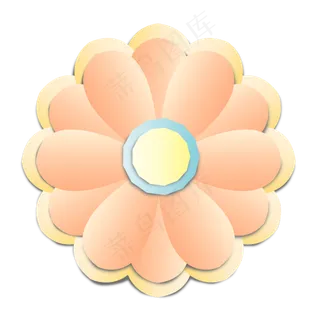 粉色剪纸风格花朵,免抠元素