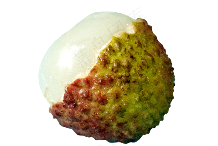 水果绿色红色剥开荔枝,免抠元素