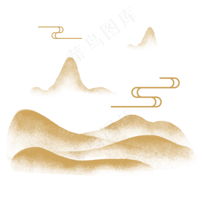 金色的中国风装饰图案,免抠元素(2000*2000px 300 dpi )psd模版下载
