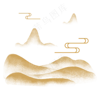 金色的中国风装饰图案,免抠元素
