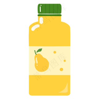 夏日冷饮雪梨瓶装果汁