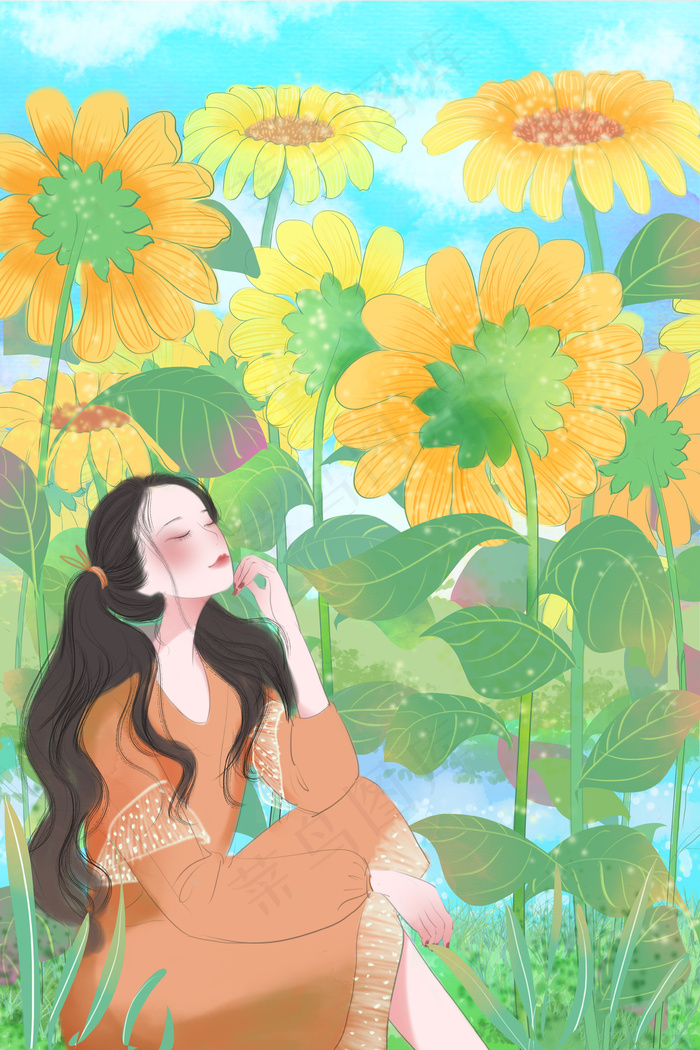 夏日向日葵花开放