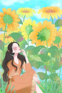 夏日向日葵花开放