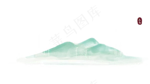 中国风山水3png免抠,免抠元素