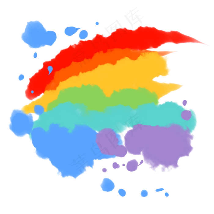 美丽彩虹涂料,免抠元素(2000X2000(DPI:300))psd模版下载