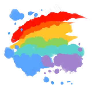 美丽彩虹涂料,免抠元素