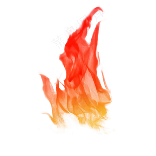 火焰渐变黄红色png免抠图