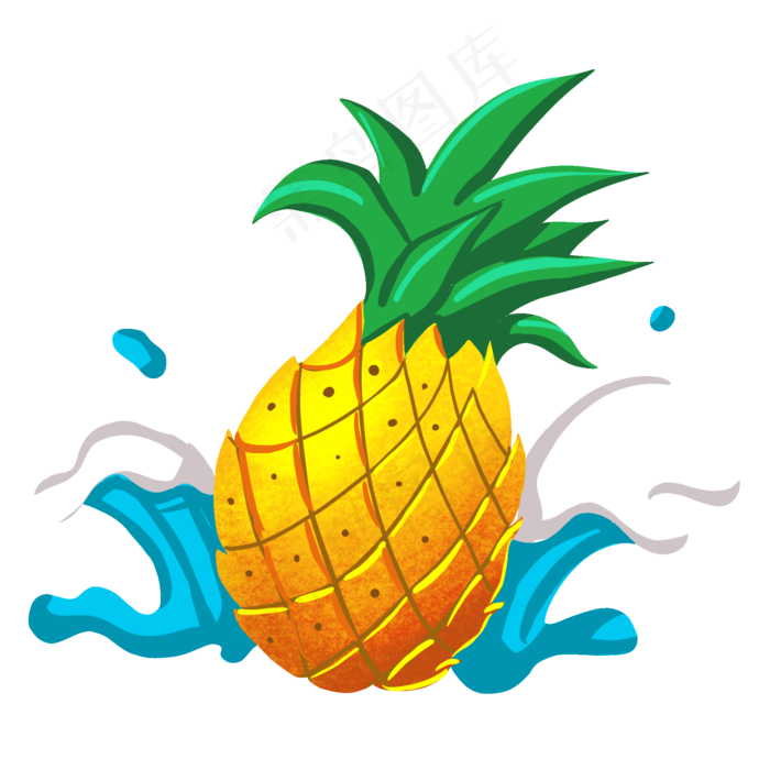 水果菠萝卡通插画