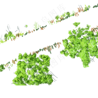 卡通春天植物绿叶下载