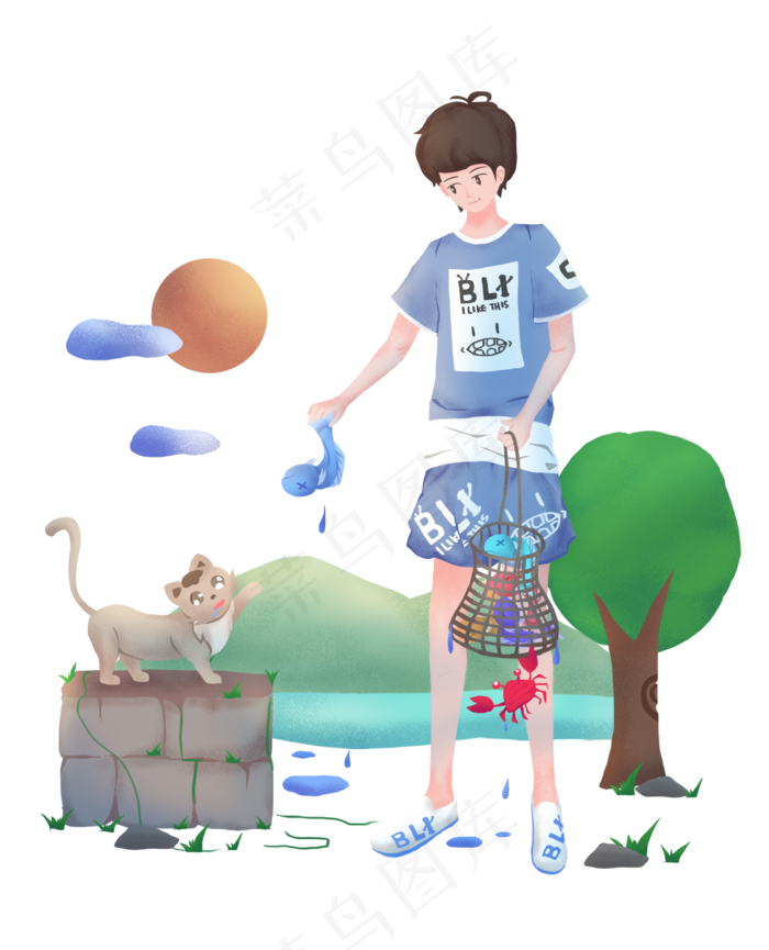 立夏猫咪玩耍