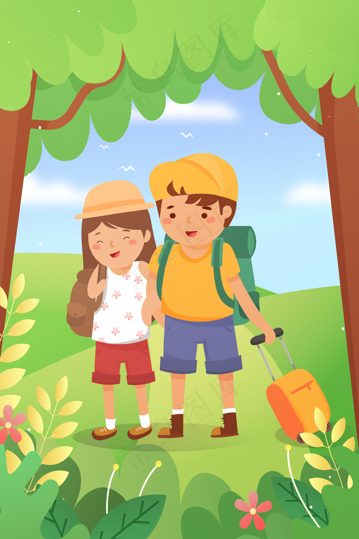 五一旅游风景出游劳动节夏日手机页面配图