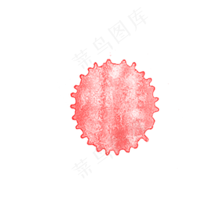 水彩红色创意泼墨