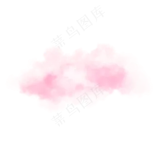 一朵粉色的云朵图案,免抠元素
