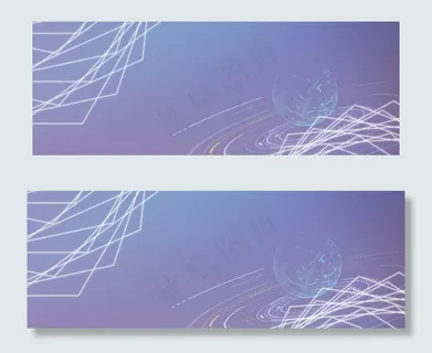 几何渐变数据星球banner
