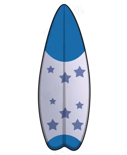 冲浪板卡通png素材