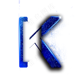 蓝色星空字母K