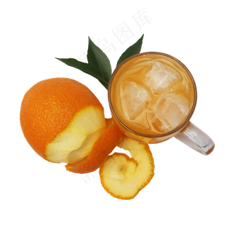 鲜榨橙汁冰饮,免抠元素