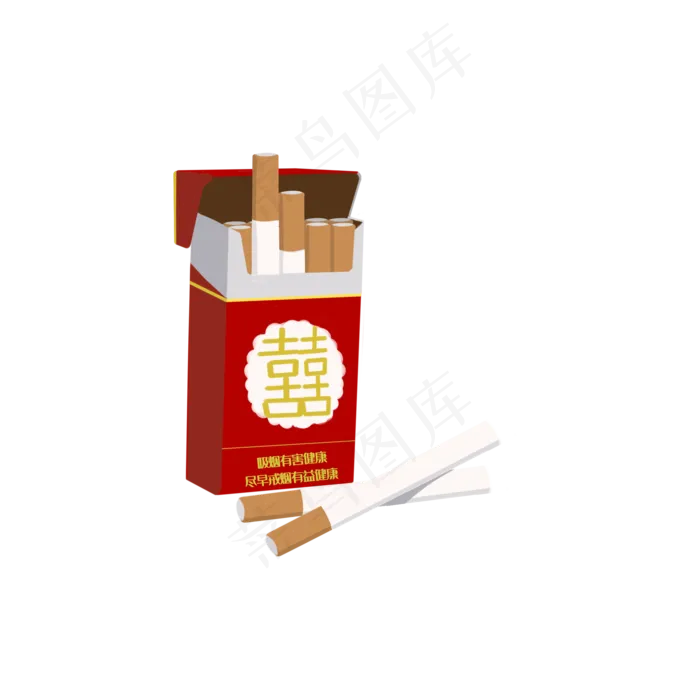 父亲节扁平风香烟图案(2000X2000(DPI:300))psd模版下载