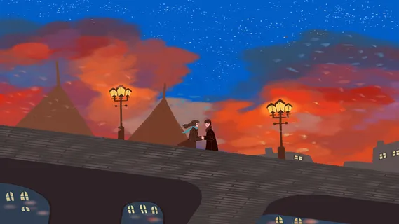 情侣情人节春季春天治愈天空彩云