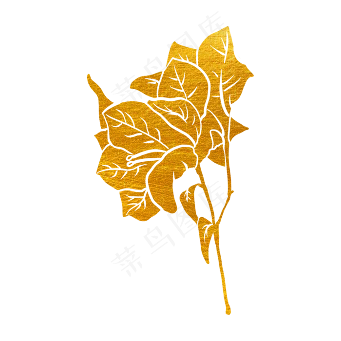 剪纸烫金花可爱梅花(2048X2048(DPI:132))psd模版下载