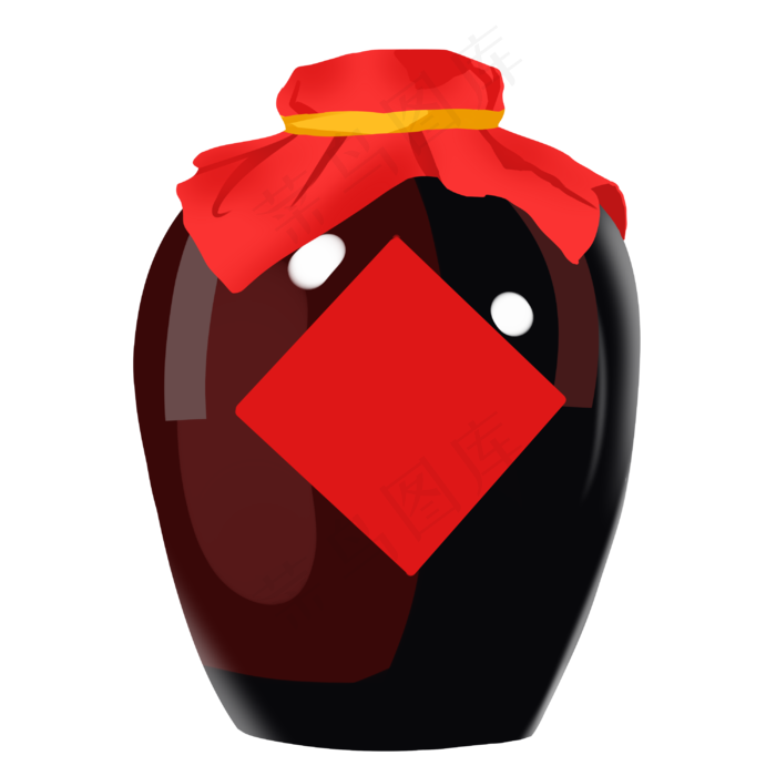 父亲节酒坛装饰(3000X3000(DPI:300))psd模版下载